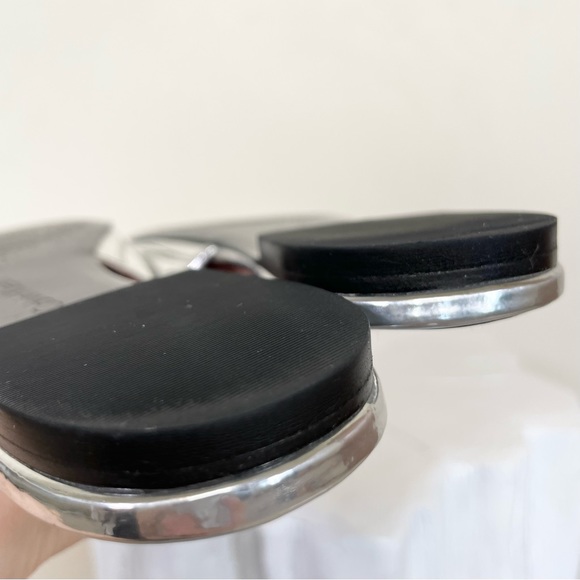 Calvin Klein Addie Metallic Silver Fringe Mule Slide - Picture 11 of 15